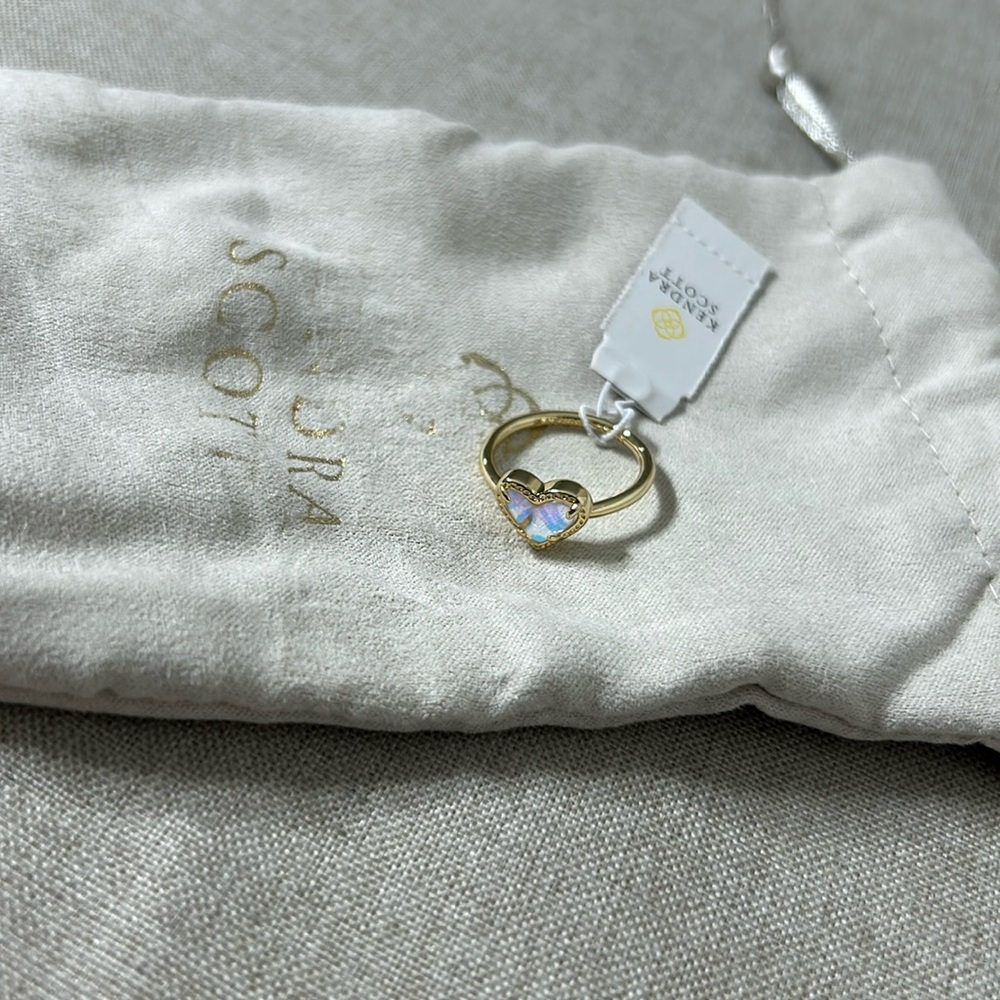 Ari Heart Band Ring GLD